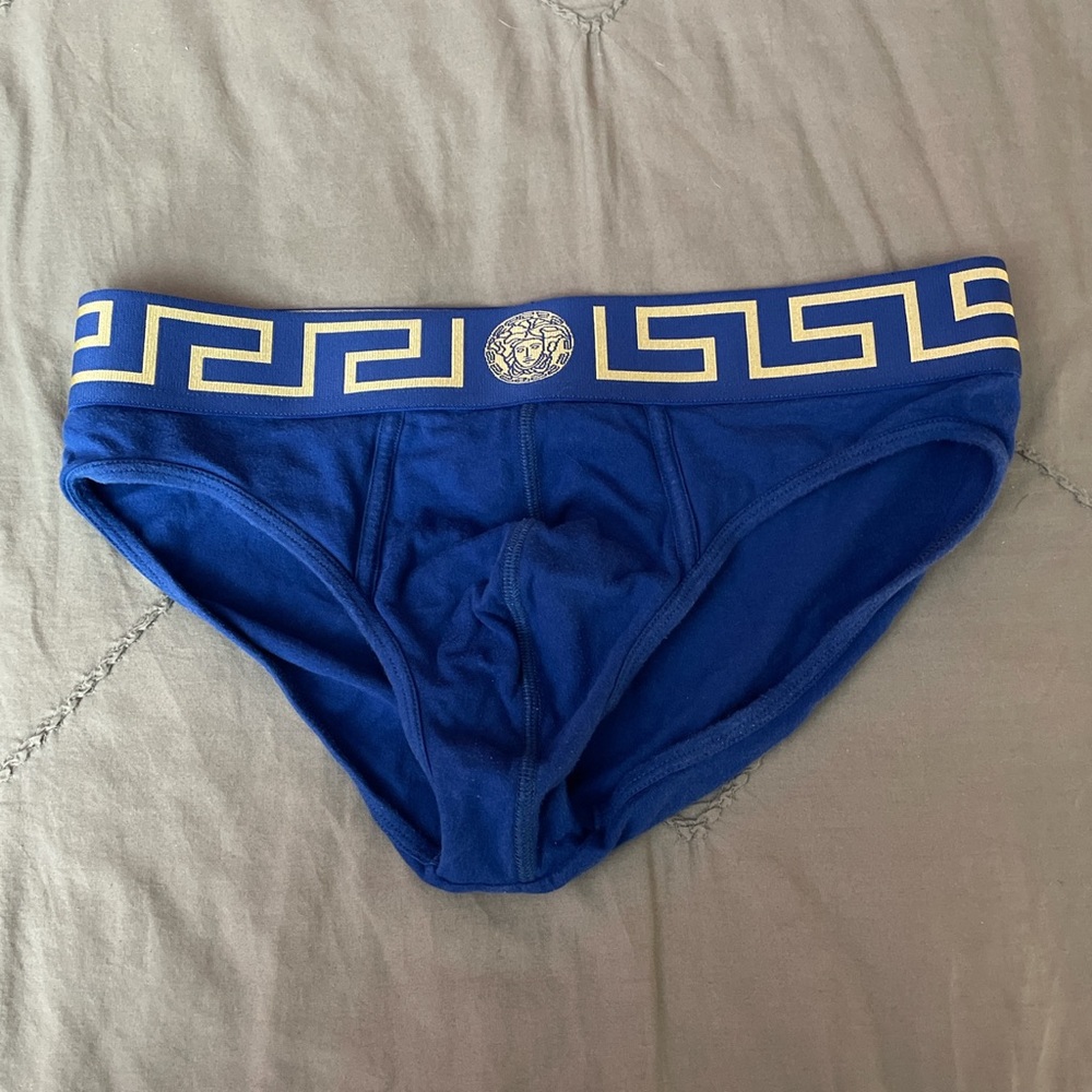 Versace Blue Brief Size 4 Medium Underwear